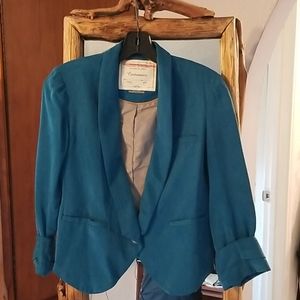 Anthropologie Cartonnier teal jacket